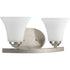 Progress Adorn P2009 09 2 100 Watt MED BATH BRACKET in Brushed Nickel Finish Model: P2009-09