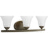 Progress Adorn P2010 09 3 100 Watt MED BATH BRACKET in Brushed Nickel Finish Model: P2010-09