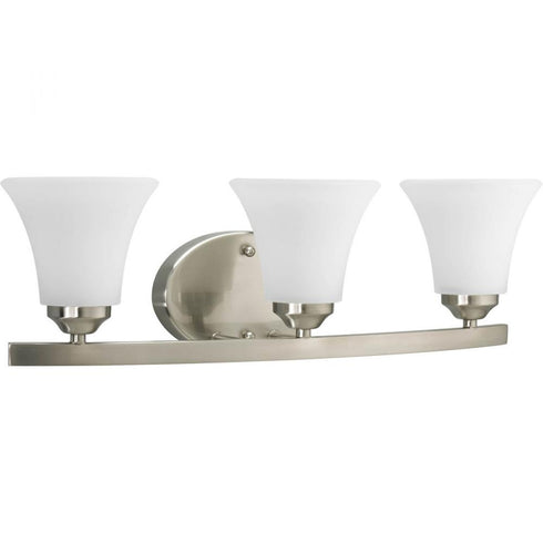 Progress Adorn P2010 09 3 100 Watt MED BATH BRACKET in Brushed Nickel Finish Model: P2010-09
