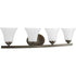 Progress Adorn P2011 09 4 100 Watt MED BATH BRACKET in Brushed Nickel Finish Model: P2011-09