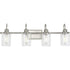 Progress Aiken P300323 009 4 60 Watt MED BATH BRACKET in Brushed Nickel Finish Model: P300323-009