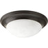 Progress Alabaster Glass P3688 09 1 60 Watt MED CLSE TO CLG in Brushed Nickel Finish Model: P3688-09