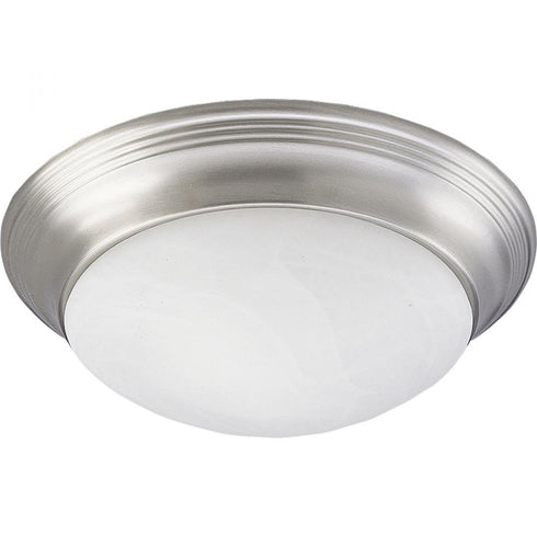 Progress Alabaster Glass P3689 09 2 60 Watt MED CLSE TO CLG in Brushed Nickel Finish Model: P3689-09