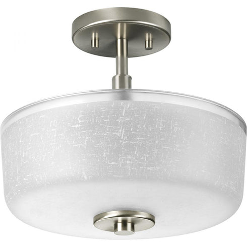 Progress Alexa P2851 09 2 100 Watt MED SEMI FLSH in Brushed Nickel Finish Model: P2851-09