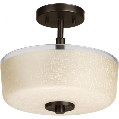 Progress Alexa P2851 09 2 100 Watt MED SEMI FLSH in Brushed Nickel Finish Model: P2851-09