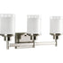 Progress Alexa P2978 09 3 100 Watt MED BATH BRKT in Brushed Nickel Finish Model: P2978-09