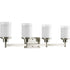 Progress Alexa P2998 09 4 100 Watt MED BATH BRACKET in Brushed Nickel Finish Model: P2998-09