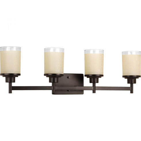 Progress Alexa P2998 09 4 100 Watt MED BATH BRACKET in Brushed Nickel Finish Model: P2998-09
