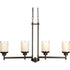 Progress Alexa P4619 09 4 100 Watt MED LINEAR CHAND in Brushed Nickel Finish Model: P4619-09