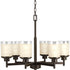 Progress Alexa P4758 09 6 100 Watt MED CHANDELIER in Brushed Nickel Finish Model: P4758-09