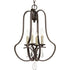 Progress Anjoux Four Light Pendant in Antique Bronze Finish Model: P500099-020