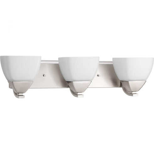 Progress Appeal P2702 09 3 100 Watt MED BATH BRACKET in Brushed Nickel Finish Model: P2702-09
