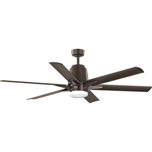 Progress Arlo P250026 009 30 60IN 6 BLADE With LED LGT in Brushed Nickel Finish Model: P250026-009-30