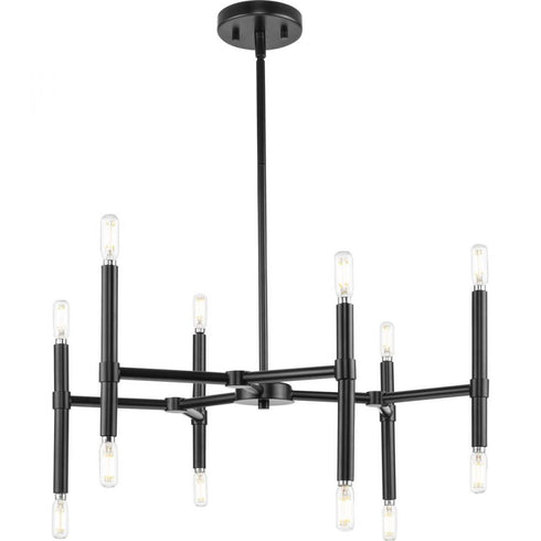 Progress Arya P400339 191 12 Light CHANDELIER in Brushed Gold Finish Model: P400339-191