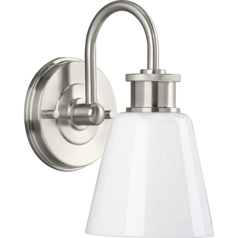 Progress Ashford P300314 009 1 100 Watt MED BATH BRACKET in Brushed Nickel Finish Model: P300314-009