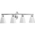 Progress Ashford P300317 009 4 100 Watt MED BATH BRACKET in Brushed Nickel Finish Model: P300317-009