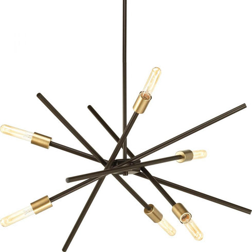 Progress Astra P400108 009 6 60 Watt MED CHANDELIER in Brushed Nickel Finish Model: P400108-009