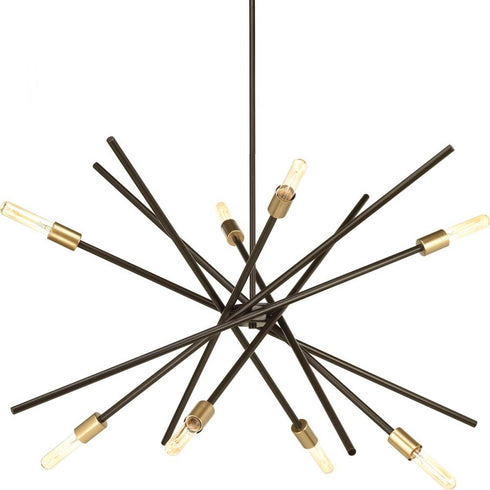 Progress Astra P400109 009 8 60 Watt MED CHANDELIER in Brushed Nickel Finish Model: P400109-009