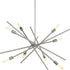 Progress Astra P400109 009 8 60 Watt MED CHANDELIER in Brushed Nickel Finish Model: P400109-009