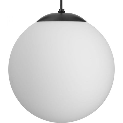 Progress Atwell Collection in Brushed Nickel and Opal Glass Globe Large Hanging Pendant Light Model: P500463-009