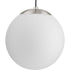 Progress Atwell Collection in Brushed Nickel and Opal Glass Globe Medium Hanging Pendant Light Model: P500462-009
