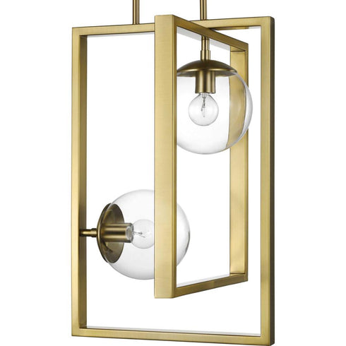 Progress Atwell P500284 009 2 60 Watt CAND PENDANT in Brushed Nickel Finish Model: P500284-009