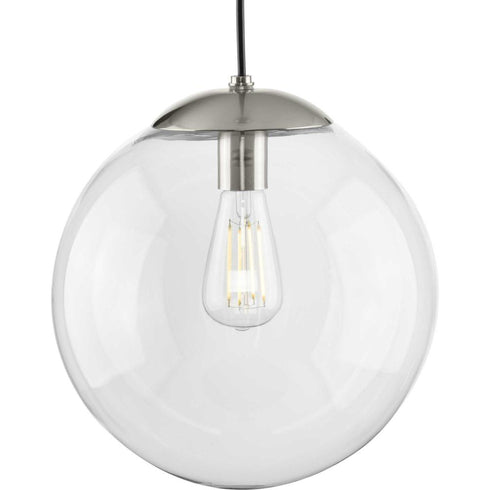 Progress Atwell P500311 009 1 60 Watt MED PENDANT in Brushed Nickel Finish Model: P500311-009
