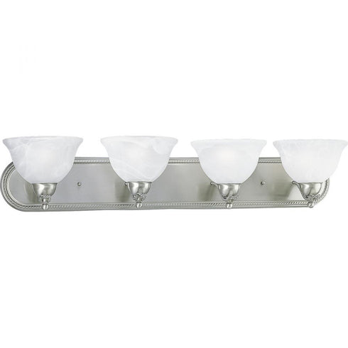 Progress Avalon P3269 09 4 100 Watt MED BATH BRKT in Brushed Nickel Finish Model: P3269-09