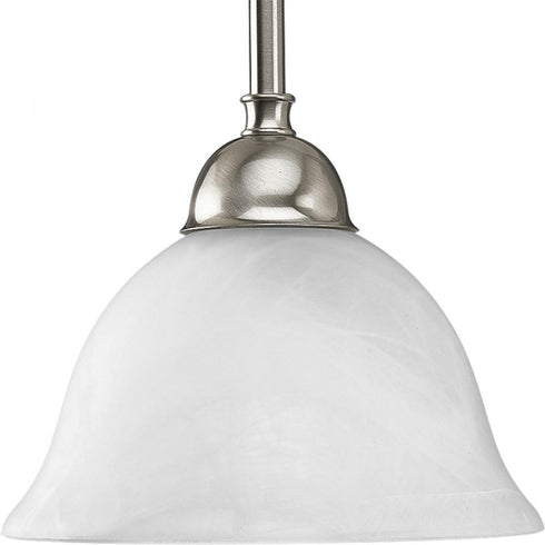 Progress Avalon P5068 09 1 100 Watt MED MINI PENDANT in Brushed Nickel Finish Model: P5068-09