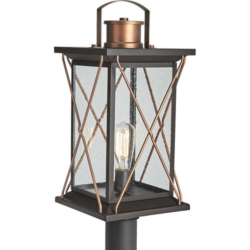 Progress Barlowe P540068 020 1 100 Watt MED POST LANTERN in Antique Bronze Finish Model: P540068-020