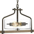 Progress Barnes Mill P350059 020 3 75 Watt MED SEMI FLUSH in Antique Bronze Finish Model: P350059-020