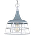 Progress Bastille P500236 030 1 60 Watt MED PENDANT in White Finish Model: P500236-030