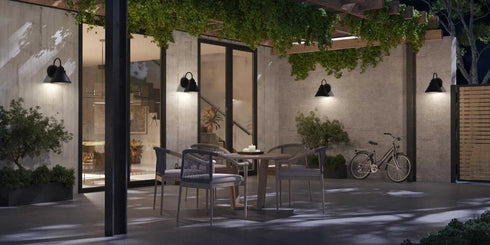 Progress Bayside Non-Metallic Bayside Collection One Light Non Metallic in Black Outdoor Wall Lantern Model: P560363-031