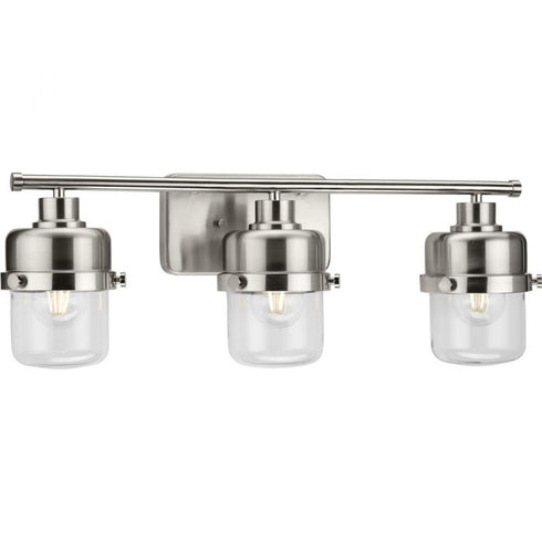 Progress Beckner P300424 009 3 Light BATH in Brushed Nickel Finish Model: P300424-009