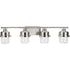 Progress Beckner P300425 009 4 Light BATH in Brushed Nickel Finish Model: P300425-009