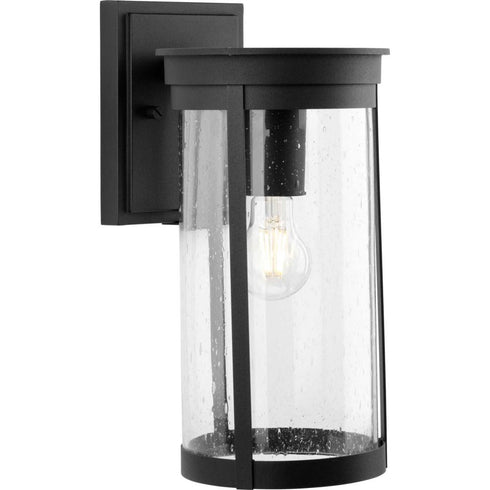 Progress Belden Collection One Light in Black Medium Modern Farmhouse Medium Outdoor Wall Lantern Model: P560272-031