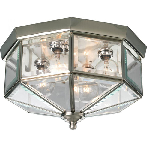 Progress Beveled Glass P5789 09 4 25 Watt G16.5 CAND CTC in Brushed Nickel Finish Model: P5789-09