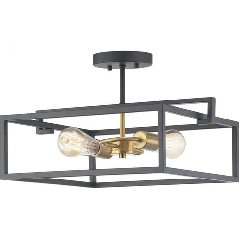 Progress Blakely P350120 143 2 60 Watt MED SEMI FLUSH CONV in Graphite Finish Model: P350120-143