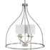 Progress Bonita Collection Four Light in Brushed Nickel Foyer Chandelier Model: P500285-009