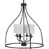 Progress Bonita Collection Four Light in Brushed Nickel Foyer Chandelier Model: P500285-009