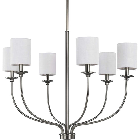 Progress Bonita P400227 009 6 40 Watt CAND CHANDELIER in Brushed Nickel Finish Model: P400227-009