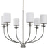 Progress Bonita P400227 009 6 40 Watt CAND CHANDELIER in Brushed Nickel Finish Model: P400227-009