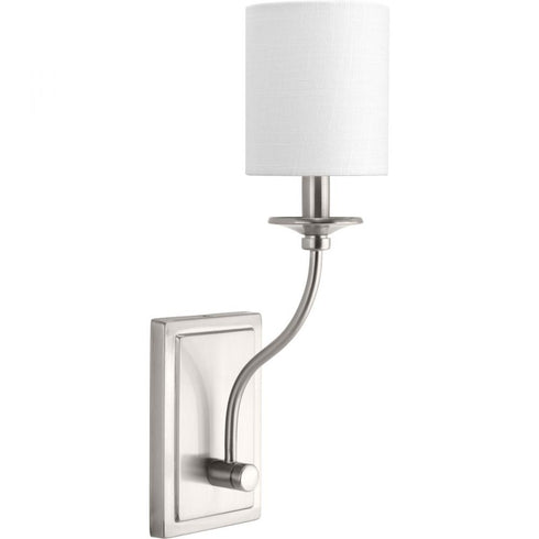 Progress Bonita P710018 009 1 60 Watt CAND WALL SCONCE in Brushed Nickel Finish Model: P710018-009
