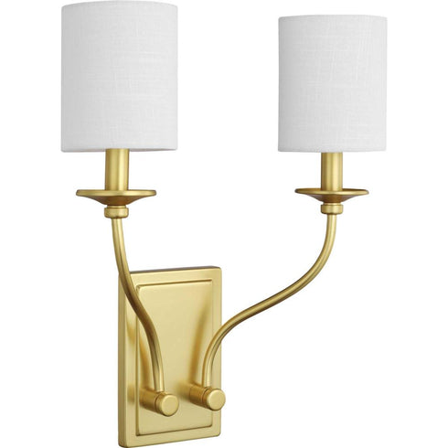 Progress Bonita P710019 009 2 60 Watt CAND WALL SCONCE in Brushed Nickel Finish Model: P710019-009