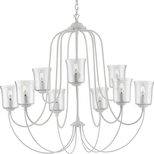 Progress Bowman P400196 031 9 60 Watt CAND CHANDELIER in Matte Black Finish Model: P400196-031