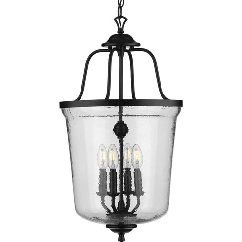 Progress Bowman P500207 031 4 60 Watt CAND FOYER in Matte Black Finish Model: P500207-031