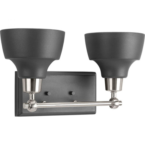 Progress Bramlett P300040 009 2 100 Watt MED BATH BRACKET in Brushed Nickel Finish Model: P300040-009