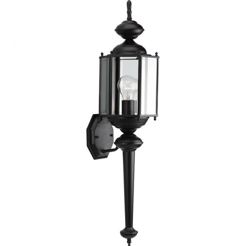 Progress BrassGUARD Lantern P5831 31 1 100 Watt MED WALL LANTERN in Matte Black Finish Model: P5831-31