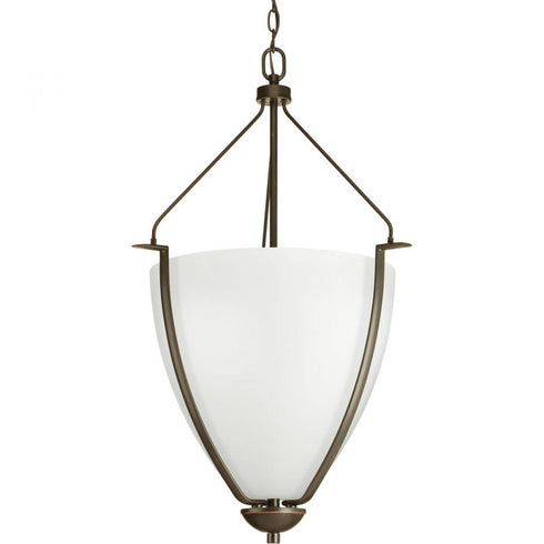 Progress Bravo Collection Three Light Large Foyer Bowl in Antique Bronze Finish Model: P3969-20W