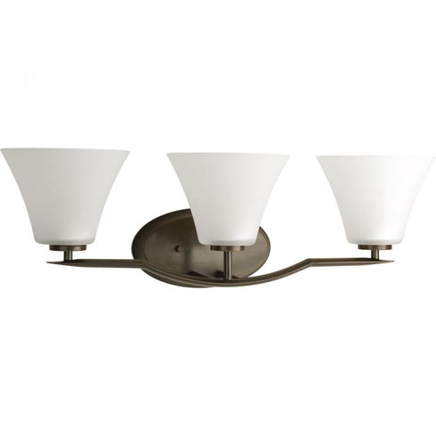 Progress Bravo P2006 09 3 100 Watt MED BATH BRACKET in Brushed Nickel Finish Model: P2006-09